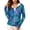 Dark Blue, variant on UPF 50+ Sun Protection Hoodie for Women - Tropical Floral Print Long Sleeve Zip Up Jacket with Thumbholes & Pockets, Lightweight Active Rash Guard Turquoise XXL