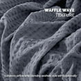 thumbnail image 5 of Elegant Comfort Cotton Waffle Blanket, Lightweight All-Season Bed Blanket,Twin Size 68x88 Inches, Gray, 5 of 5
