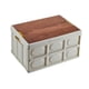 thumbnail image 3 of Caja de almacenamiento plegable con tapa de madera, caja de almacenamiento multifuncional plegable Grande, 3 of 8