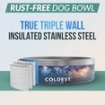 thumbnail image 3 of Coldest Dog Bowl - Stainless Steel Non Slip No Spill Proof Skid Metal Insulated Dog Bowls, Cats, Pet Food Water Dish Feeding for Large Medium Small Breed Dogs (42 oz, Into the Beyond), 3 of 9