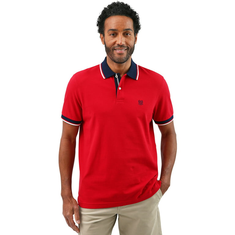 Chaps Men's Classic Fit Short Sleeve Cotton Everyday Solid Pique Polo Shirt  Sizes S up to 4XB 