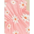 thumbnail image 6 of Bagilaanoe Newborn Baby Girl Summer Rompers Daisy Print Sleeveless Bodysuits + Headband 3M 6M 12M 18M Infant Casual One Piece Jumpsuit, 6 of 7
