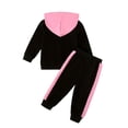 thumbnail image 3 of Mercatoo 2 Piece Baby Girls Clothes Sets I Love Mom Hoodie Sweatshirt Sweatpants Pants Sets Toddler Fall Winter Outfit Sets, 3 of 9