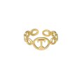 thumbnail image 1 of Anillo de 26 letras chapado en oro de acero de titanio Anillo de dedo índice de apertura en inglés Anillo hueco Wmkox8yi  sjalhkljlk1983, 1 of 1