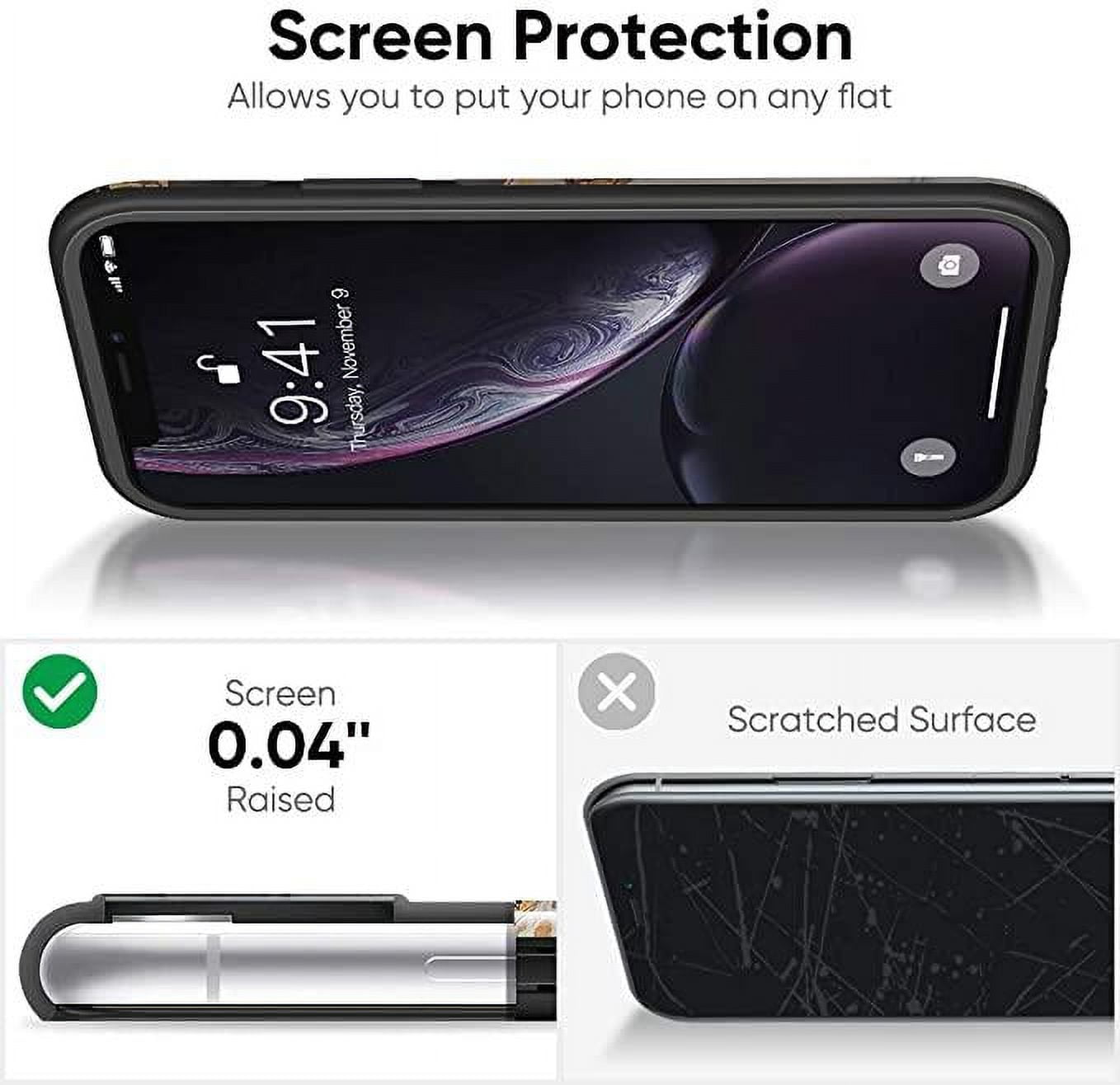 for iPhone XR Marble Case, Cute Gold Glitter Phone Cases for iPhone 10xr,  Heavy Duty Rugged Bumper Shockproof Protective Soft Rubber Hard PC Cover  for