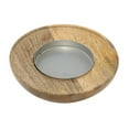 thumbnail image 5 of DecMode 2-Slot Brown Wood Tealight Hurricane Lamp, Set of 2, 5 of 9