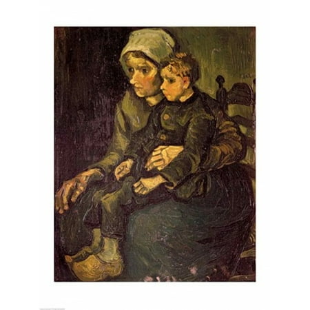 Mother and Child 1885 Canvas Art - Vincent Van Gogh (18 x