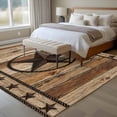 thumbnail image 6 of Farmhouse Stars Area Rug 8x10 Washable Rug Non Slip Vintage Country Western Wooden Grain Large Area Rug Soft Stainresistant Indoor Floor Carpet for Living Room Bedroom Home Office Dining Room Nursery, 6 of 9