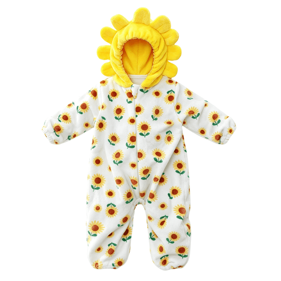 Toddler's Baby Animal Outfit Little Boys Girls Romper Jumpsuit Cow Horn Ears Halloween Outfits Infant Casual Cute Clothes