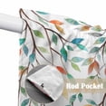 thumbnail image 4 of Teal Orange Eucalyptus Swag Valances for Windows, Kitchen Window Curtains Over Sink, Weeping Botanical Leaves Window Treatment Curtains for Living Room/Bedroom Curtains 2 Panel Sets 36"x45", 4 of 8