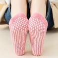 thumbnail image 4 of 1 Pair Unisex Trampoline Socks Anti-skid Silicone Grip Bottom Solid Color Shock-absorbing High Elasticity Sweat Absorption Adult Home Dotted Sole Yoga Socks, 4 of 8