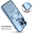 thumbnail image 1 of Ultra-thin beautiful protective case for iPhone 15 13 14 12 11 Pro Max 15 Plus, suitable for Magsafe wireless charging magnetic electroplating protective case, 1 of 5