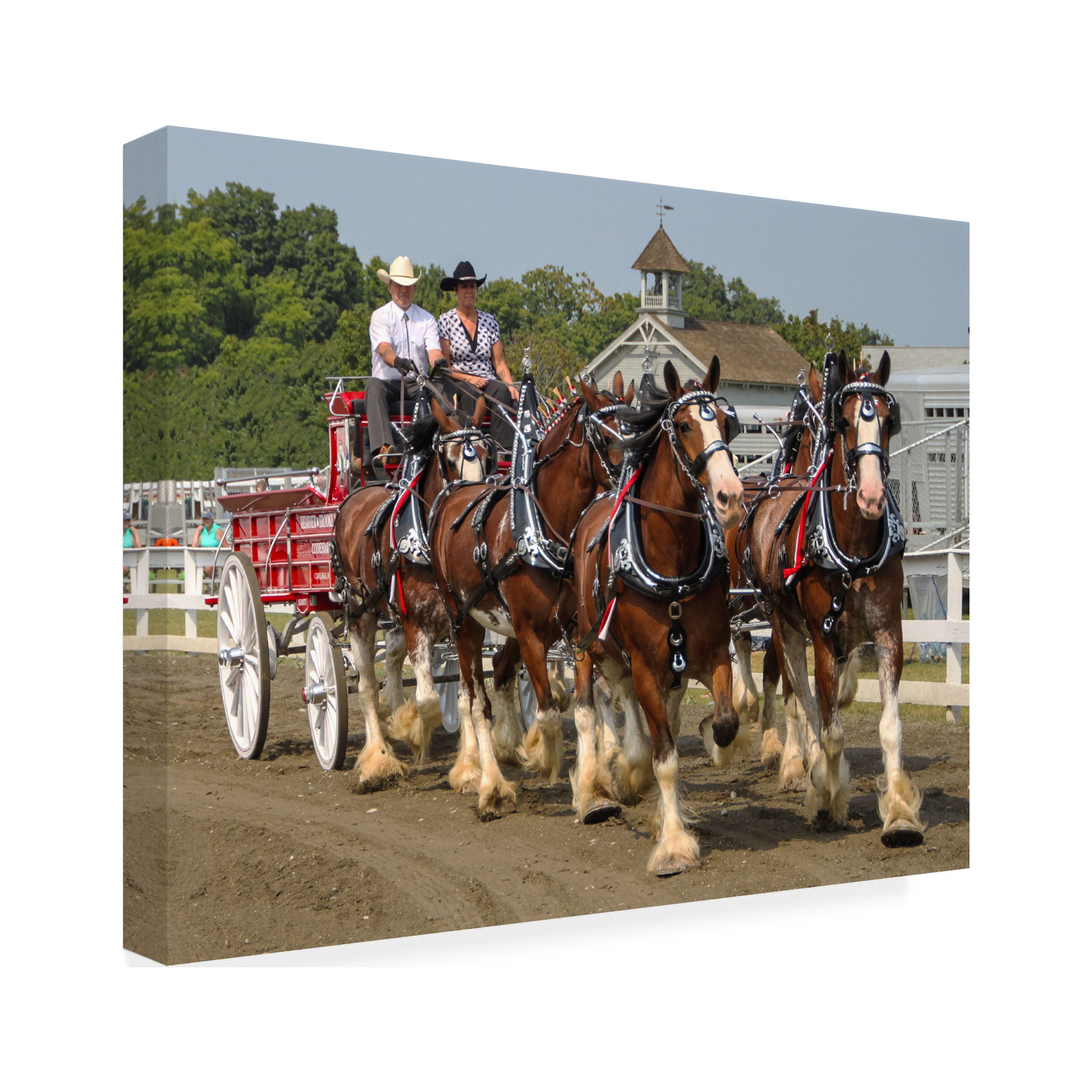 Robert Michaud 'Clydesdale 6 horse Hitch' Canvas Art
