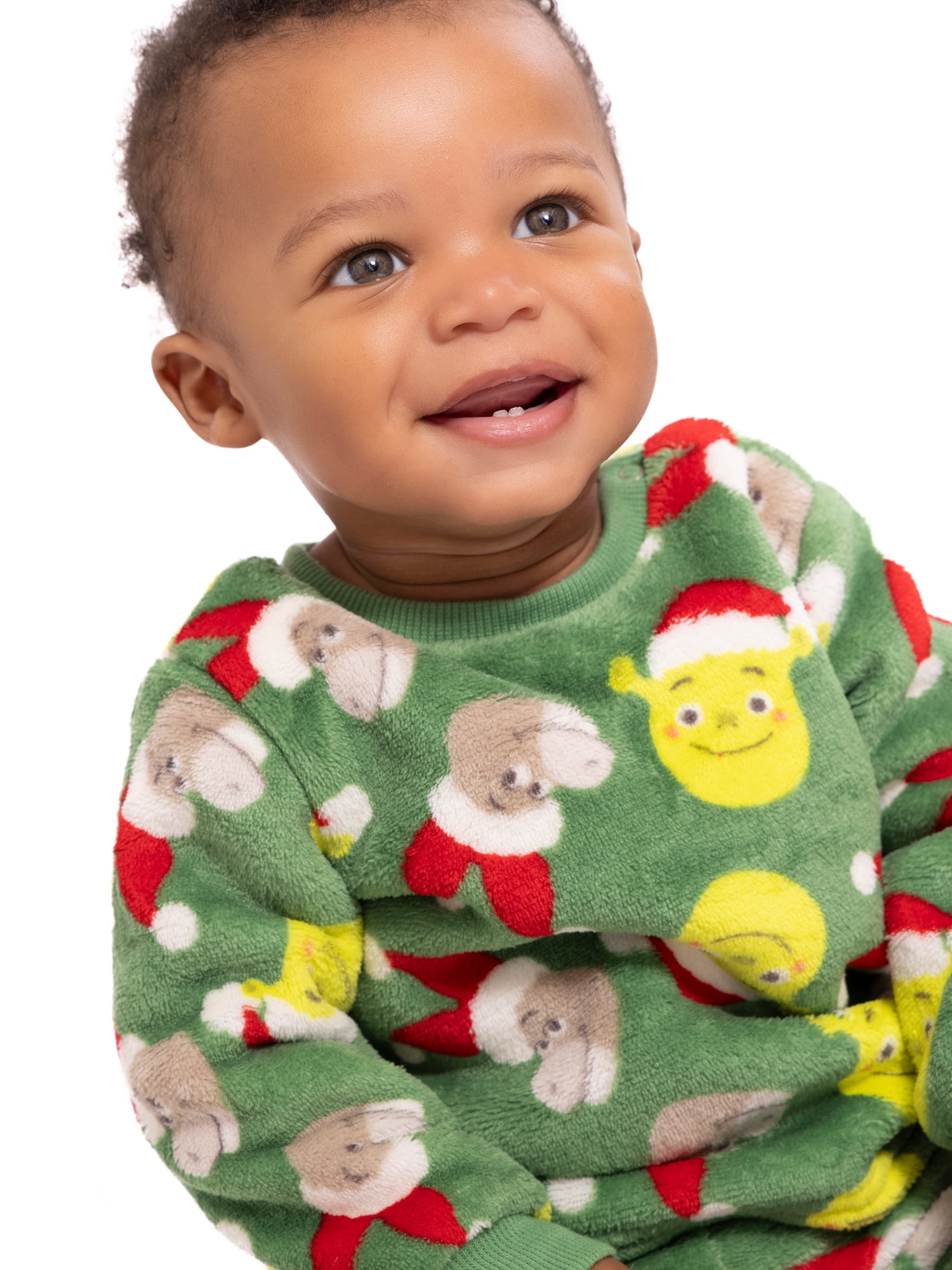 Christmas Shrek Baby Boys or Girls Print Plush Top and Pants Set, 2-Piece, Sizes Newborn-24M