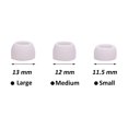 thumbnail image 3 of Juego De Almohadillas De Silicona De Repuesto Para Auriculares Samsung Galaxy Buds Pro, Caben En Estuche, 6 Pares (Blanco), 3 of 5