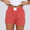 thumbnail image 2 of JIKNTTR Womens Casual Loose Striped Shorts Comfort Athletic Shorts Outdoor Sports Trousers Relaxed Fit Rolled Shorts, 2 of 5