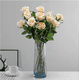 thumbnail image 3 of Xiao Hua 12 flores artificiales de rosa de montaña nevada, flores falsas, flores artificiales para decoración de bodas, 3 of 5