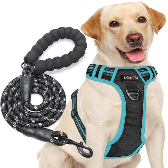Juego de arneses para perros ToBedri, sin tirones, ajustables, reflectantes