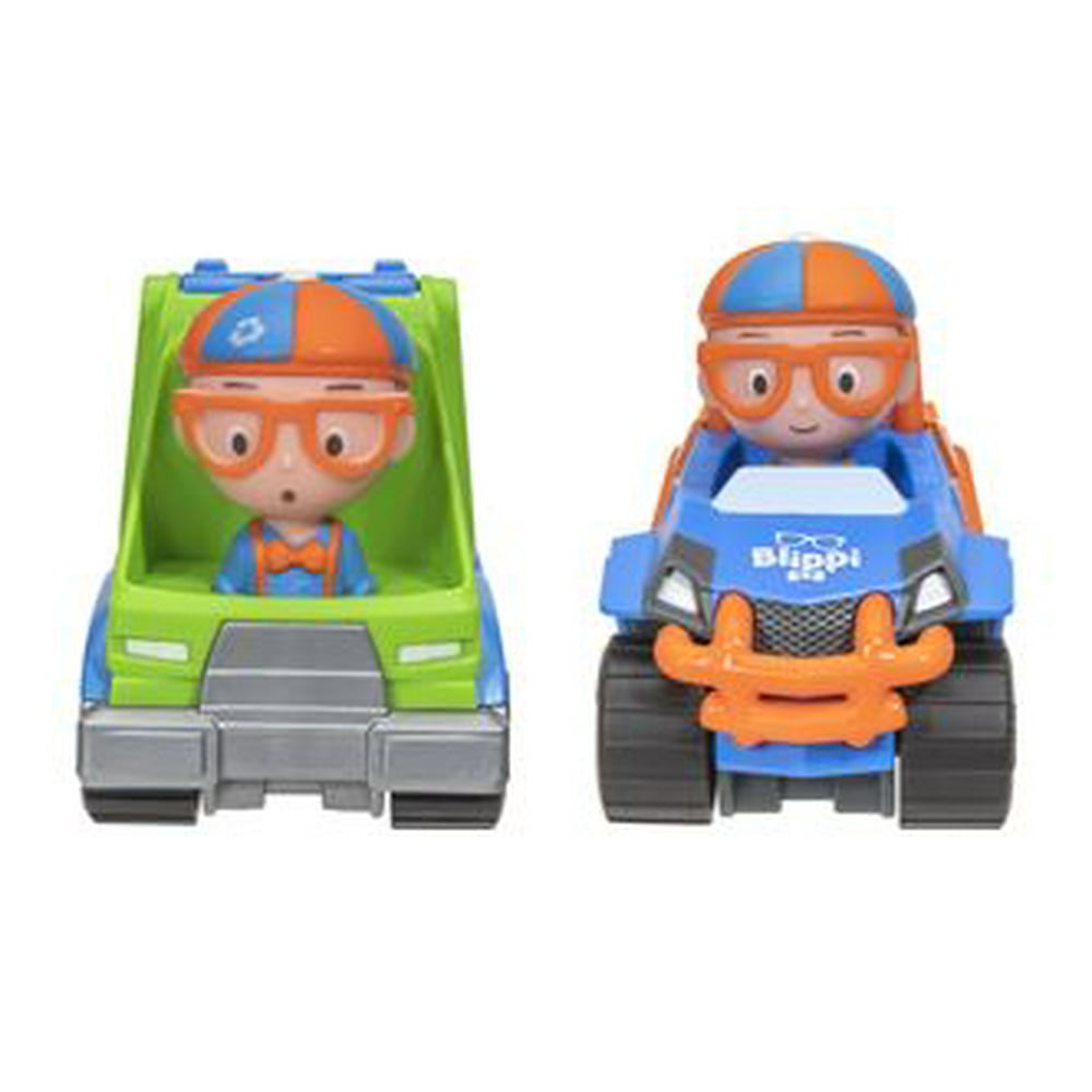 BLIPPI Mini Vehicle 2 Pack, Blippi Mobile and Garbage Truck Walmart