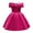 Hot Pink, variant on WOYY Toddler Girls Elegant Off Shoulder Party Dress Pageant Gown Princess Dress, Sizes 2-10