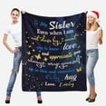 thumbnail image 2 of LHSHID to My Sister Blanket Best Sister Birthday Gifts for Women to My Sister Blanket Bestie Sister Teen Girls Birthday Gift for Best Sister Ever, 2 of 5