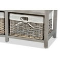 thumbnail image 7 of Baxton Studio Mabyn Modern and Contemporary Light Grey Finished Wood 3-Drawer Storage Bench with Baskets, 7 of 7