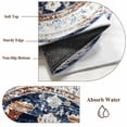thumbnail image 6 of Round Rugs 7Ft, Boho Blue Burnt Orange Round Area Rug Washable Indoor Throw Carpet, Ethnic Geometric Southwestern Large Non Slip Circle Rug for Dining Room Playroom Home Decor Aesthetic, 6 of 8