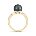 thumbnail image 2 of Angara Solitaire Tahitian Cultured Pearl Bypass Ring with Diamonds in 14K Yellow Gold for Women | June Birthstone Jewelry for Her, 2 of 8