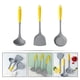 thumbnail image 5 of GOOHOCHY 1 set mango de acero inoxidable silicona práctico utensilios de cocina (gris amarillo), 5 of 7
