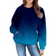 thumbnail image 5 of Ruyang Oversized Preppy Hoodies for Girls Gradient Color Hooded Sweatshirt School Trendy Tie Dye Sweaters with Pocket, 5 of 7