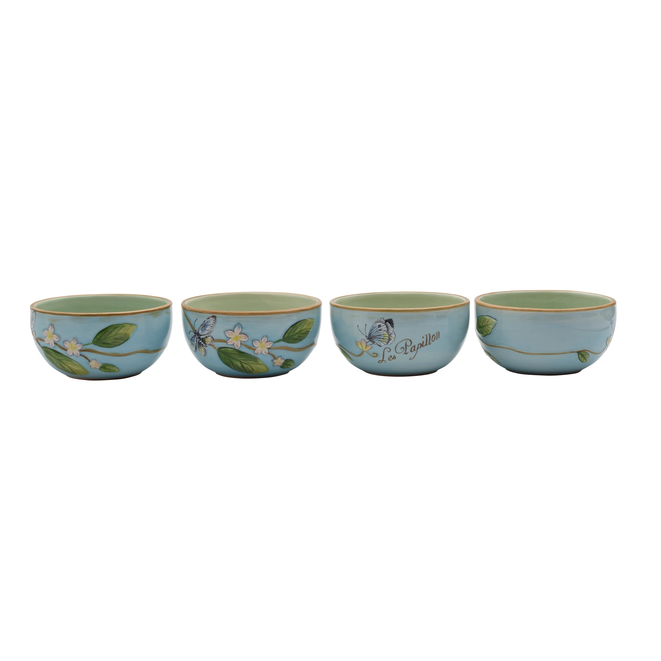 Fitz and Floyd Toulouse 19 oz Blue Earthenware Small Tableware Bowls (4 Count)