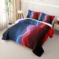 thumbnail image 3 of Erosebridal Neon Nature Lightning Twin Quilt Set for Boys Men, Red Blue Glowing Lines Twin Coverlet Set, 2 Pieces, 3 of 7