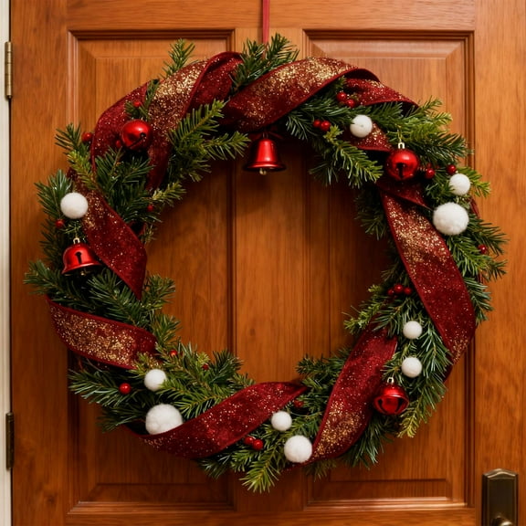 Burgundy Velvet Ribbon with Glitter, Holiday Gift Wrapping, Decorative Ribbon, Soft Flocked Texture, DIY Christmas Decor for Home