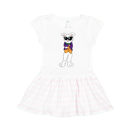 

Inktastic Easter Bunny Boss with Sunglasses and Jacket Gift Toddler Girl Dress
