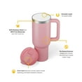 thumbnail image 3 of RTIC 40 oz Ceramic Lined Road Trip Tumbler, Leak-Resistant Lid with Straw, Dusty Rose, 3 of 7