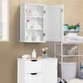 thumbnail image 1 of Fullfurnique 3 Tier Adjustable Wall Mounted Storage Cabinet, White, 1 of 9