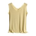 thumbnail image 2 of ALLLIST Summer Womens Pajamas Modal Sleeveless Sleep Tops Breathable Yellow Solid Loungewear for Women, 2 of 5