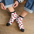 thumbnail image 3 of Pofeuu Hand Drawn Strawberry Print 30cm Socks, Adult Running Hiking Socks for Youth and Adult, 3 of 7