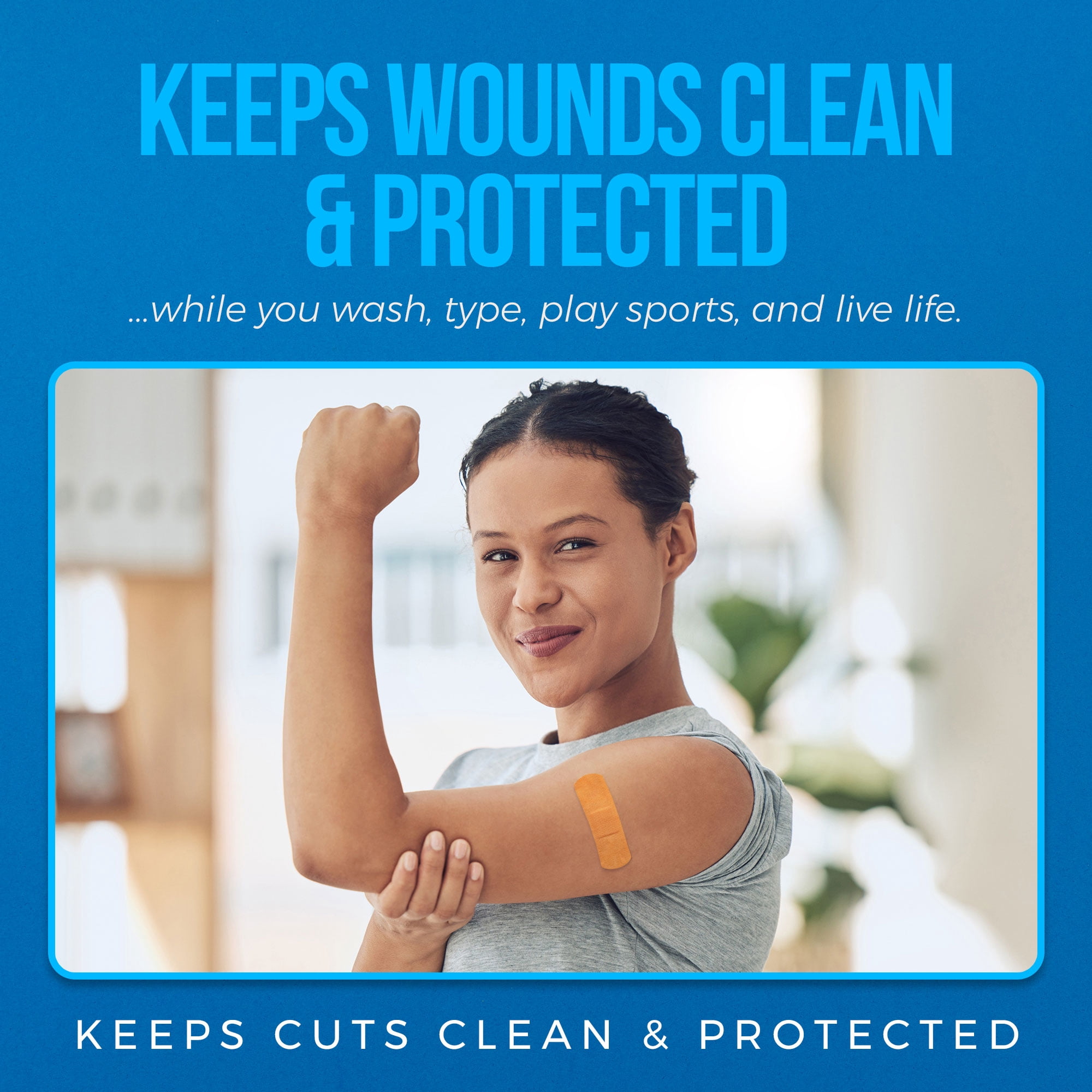 Flexible Fabric Bandages - Flex Fabric Adhesive Bandages Finger-Tip, Knuckles and Thumb for Finger Care and to Protect Wounds from Infection - (1000 Count Bulk)