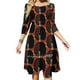 thumbnail image 1 of Vestido de verano elegante con escote cuadrado y pelo potente de Michaela Vestido de mujer elegante con cuello halter Vestido con estampado Mes de la historia negra Cabello grande Negro, 1 of 6