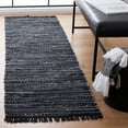 thumbnail image 2 of SAFAVIEH Rag Robynne Striped Cotton Runner Rug, Black, 2'3" x 7', 2 of 11