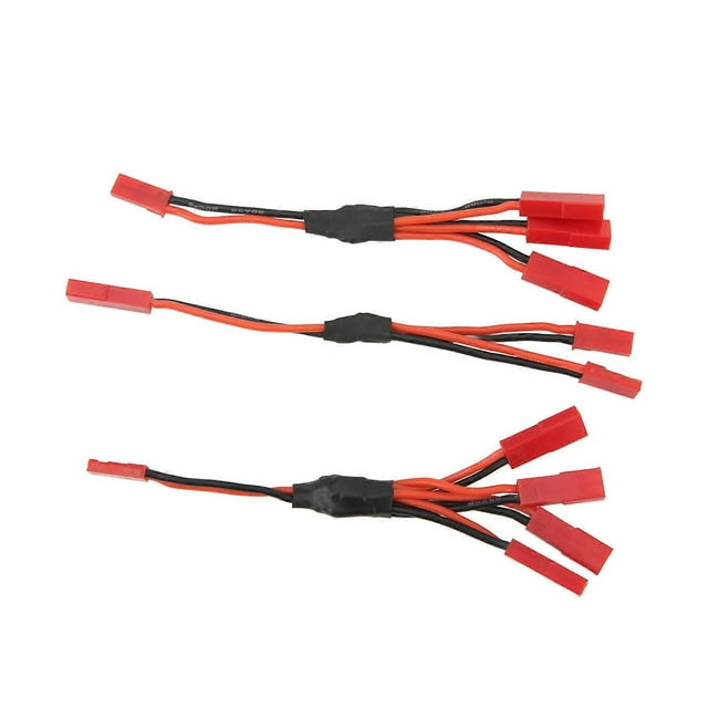 Ensemble de faisceau adaptateur parallèle JST Y rouge, installation simple, câble répartiteur JST Y pour Traxxas