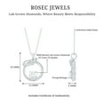 thumbnail image 4 of Rosec Jewels Lab Created Diamond Circle Necklace (1 Ct, 6 MM, EF-VS Grade, with Chain) - Ready to Gift, 18K White Gold, 4 of 7