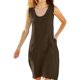thumbnail image 1 of Largo Vestido de Verano Fluido Vestido de Mezcla de Lino de Color Sólido de las Mujeres con Poliéster Suave Transpirable, Suelto de Rodilla de Longitud Vestido de Sol Casual para la Playa Diario, 1 of 6
