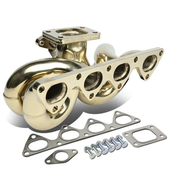 DNA Motoring TM-GD-002 Anodized Stainless Steel 42mm T3 Ram Horn Exhaust Turbo Manifold For Integra / Civic B-Series B16 B18 Fits select: 1999-2000 HONDA CIVIC, 2000 ACURA INTEGRA