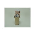 thumbnail image 3 of VIA SPIGA Womens Pink 1" Platform Adjustable Strap Padded Sesilia Square Toe Wedge Buckle Leather Espadrille Shoes 9.5 M, 3 of 4