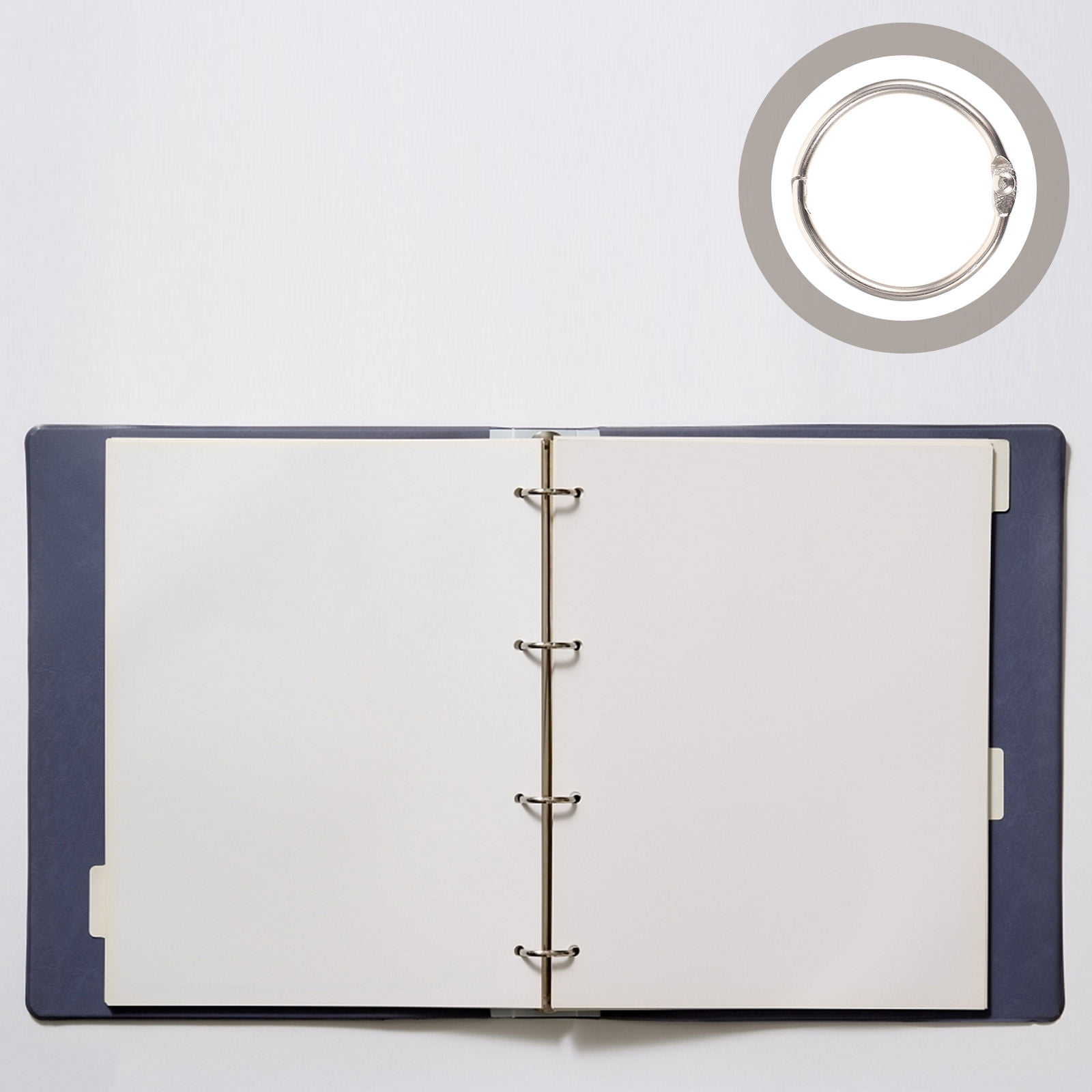 WORGEOUS 300 Pcs  Reusable Binder Rings Wear-resistant Key Rings Multi-function Book Rings Keys Accessory