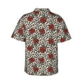 thumbnail image 4 of Xecao Leopard Print Rose print Hawaiian shirt - a stylish short-sleeve button-down for men, perfect for casual beach and tropical outings., 4 of 9