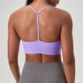 thumbnail image 4 of Smooth Sports Bras For Women Workout Tops Y Back Padded Yoga Bra Basic Wireless Bra,Color:Purple, 4 of 4