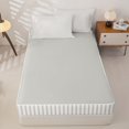 thumbnail image 4 of Castle Fairy Minimalist Vertical Line Zipper Twin Comforter Sets with Fitted Sheet and 2 Pillowcases,Abstract Linear Band Zipper Bedding Set,Off-White Light Taupe,Reversible, 4 of 5